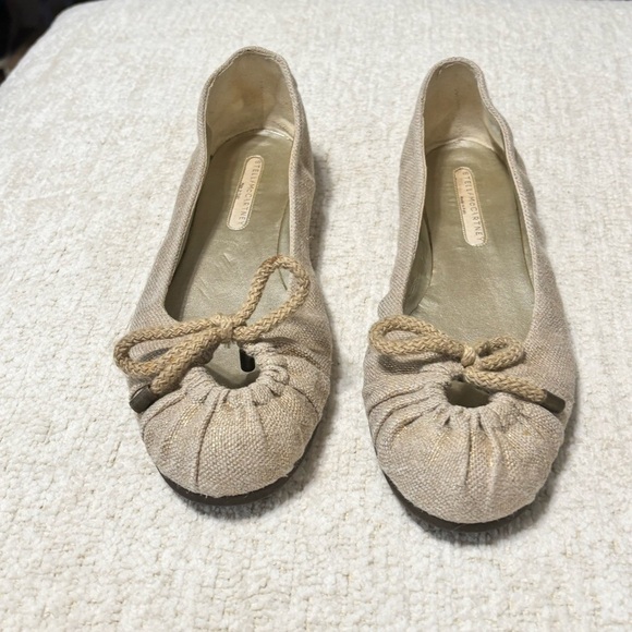 Stella McCartney flats rare linen burlap size 38 -7 - Picture 7 of 10